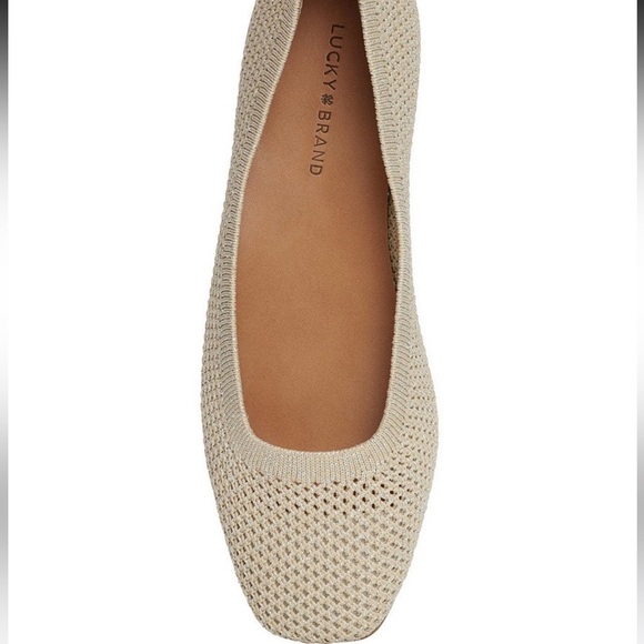 LUCKY BRAND DANERIC WASHABLE KNIT BALLET FLAT BEIGE - 11 - Picture 3 of 8
